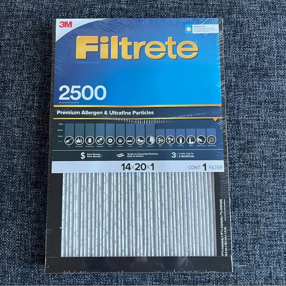 NWT 3M 2500 Series Filtrete 1" Filter MPR 2500 MERV 14, 4-pack - Picture 1 of 5